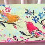Vintage Birds Box RESERVED ..