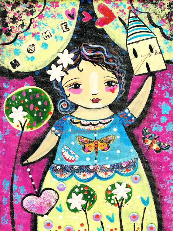Little house original painting