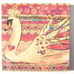 Wood mounted print wall art Majestic large 10 x 10 inch hand worked